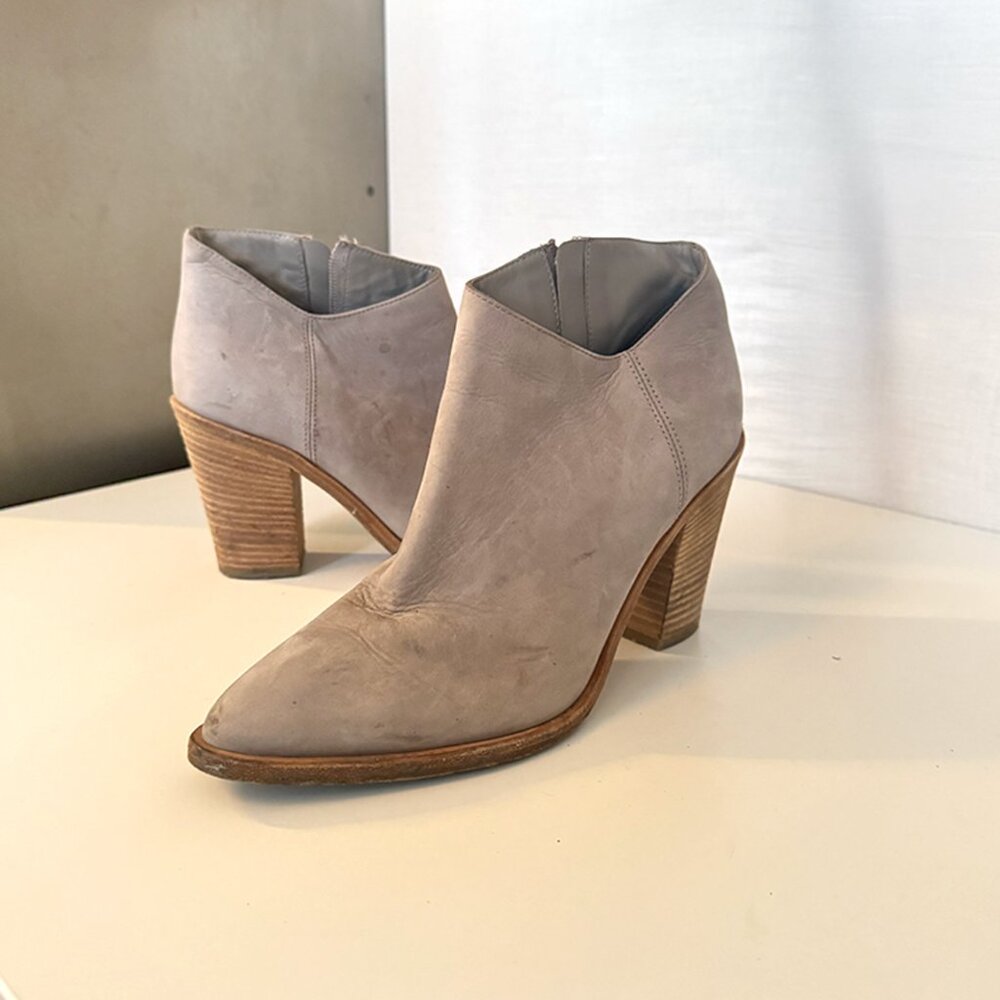 VINCE Grey Suede Ankle Boot